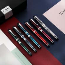 百乐（PILOT）CUSTOM 74经典贵客钢笔 14K金墨水笔 经典FKK-1000R含上墨器 【透明黑蓝】 F尖/约0.5-0.6mm