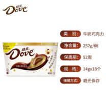 德芙（Dove）经典巧克力零食婚庆喜糖果实惠分享碗装生日礼物520送女友礼物 丝滑牛奶味 碗装 252g