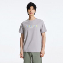 plus会员、概率券：杰克·琼斯（JACK&JONES）刺绣多色纯棉短袖T恤 男 223201182 灰色