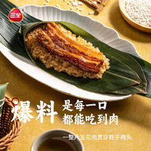 三全 早餐 夜宵真空包装面点食品 真空甜粽肉粽 真空大五花肉爆料霸王粽200g