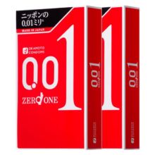 冈本OKAMOTO 避孕套 安全套 冈本001 超薄1盒3只  *3件
