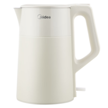 美的（Midea）电水壶热水壶食品级304不锈钢开水壶1.7L大容量烧水壶双层精钢防烫一体无缝内胆电热水壶SHM1702