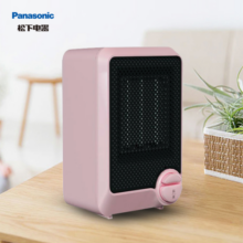 松下（Panasonic）取暖器暖风机办公桌面电暖器小暖气扇轻音恒温简约便携电暖气桌面取暖迷你小巧 粉色DS-P0611CP