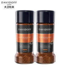 大卫杜夫（Davidoff）黑咖啡2瓶装 原装进口无蔗糖添加美式冻干速溶咖啡粉 意式浓缩*2瓶