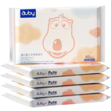 澳贝（auby）婴儿云柔巾新生儿超柔面巾纸小包保湿抽纸婴童幼儿适用40抽*5包