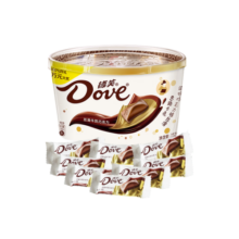 德芙（Dove）丝滑牛奶巧克力分享碗装252g休闲办公室小零食糖果礼物伴手礼
