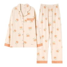 迷虹恋家居服 自带胸垫2023新款睡衣女士纯棉小清新卡通休闲套装