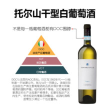 托尔山（TOR DEL COLLE）干型白葡萄酒 意大利进口DOC级干白索阿伟产区Soave波特酒庄 整箱6支装*750ml
