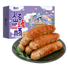 俏侬火山石烤肠黑胡椒味450g无淀粉级鲜肉肠手抓饼火锅烧烤食材