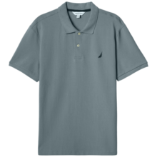 诺帝卡（NAUTICA）【商场同款】男装夏季款休闲舒适亲肤棉氨透气翻领短袖男KX2100-N 41H雾霾蓝(221) L