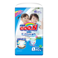 大王（GOO.N）新维E拉拉裤学步裤短裤式尿裤柔软透气干爽尿不湿L40片(9-14kg)
