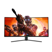 泰坦军团 准4K曲面带鱼屏电竞显示器1ms HDR10 21:9 PIP/PBP分屏游戏办公显示屏 1500R34英寸144Hz C34CHR升降旋转