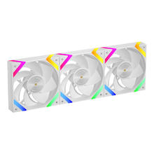 金河田 艾尔登KP-L12X3 ARGB 120mm 机箱风扇 白色 反叶 3个装