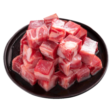 伊赛 （中国绿色产品）国产原切 西门塔尔牛腩块 500g 谷饲300天 冷冻