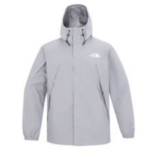 北面（The North Face）冲锋衣男装春季新款外套户外运动舒适防风防水保暖夹克上衣 A91/灰色 L/175