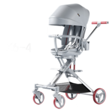 普洛可（PLAYKIDS）遛娃神器X6-4/5可坐可躺睡婴儿宝宝儿童折叠高景观溜娃手推车 X6-4 国潮版