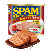 世棒（SPAM）午餐肉罐头培根口味340g 开罐即食 早餐汉堡火锅烧烤麻辣香锅食材
