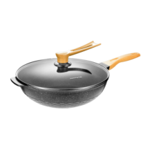 九阳（Joyoung）炒锅 麦饭石色不粘锅炒菜锅家用34cm电磁炉燃气灶通用CLB3453D
