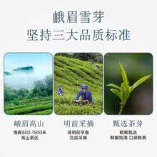 峨眉雪芽 高山绿茶 茶叶高山春茶嫩芽茗茶礼盒180g