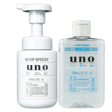 吾诺（UNO）男士剃须洁面二合一护肤套装 净颜泡沫150ml+爽肤水200ml