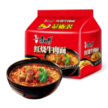 plus会员：康师傅 方便面 经典红烧牛肉面85g*5袋