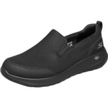 斯凯奇（Skechers）男鞋夏季新款健步鞋轻质一脚套懒人低帮鞋男士透气网布休闲鞋 全黑色/BBK 42.5码/鞋内长270
