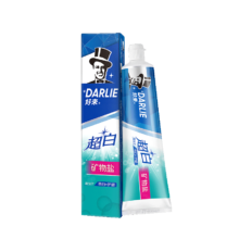 plus会员、需首购、需弹券:DARLIE好来(原黑人)超白矿物盐牙膏190g 去牙渍 亮白清新（新旧随机）