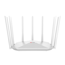 HIKVISION海康威视路由器双千兆WiFi无线5G双频2100M家用穿墙王高速路由一键加速7天线信号增强WR-C21