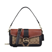 COACH 蔻驰 女士中号单肩手提包PVC配皮，绿色特价