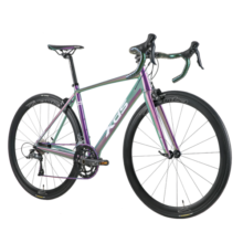 喜德盛（xds）公路自行车RC500通勤代步R2000变速 X6铝合金车架  破风轮组16速 变色龙紫白 700C*480（建议身高162-175cm）