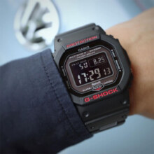 卡西欧（CASIO）G-SHOCK礼物推荐男表经典35周年限定街头说唱小方块金属小方表 电波+太阳能+蓝牙GW-B5600HR-1