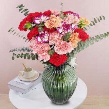 京东百亿补贴：简势鲜花康乃馨30枝+10枝尤加利