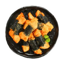 上鲜 日系海苔鸡肉卷 500g 熟冻 出口级 半成品油炸鸡块 清真食品