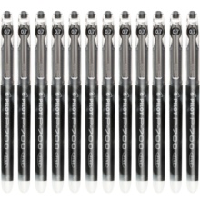 百乐（PILOT）BL-P700 0.7mm 考试 / 财务用笔 中性笔顺滑针嘴签字笔 黑色 12支装