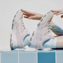 斯凯奇（Skechers）奥利奥熊猫鞋女鞋增高复古鞋运动鞋网面透气休闲鞋潮流鞋子 8730065-LTPK 浅粉色 38
