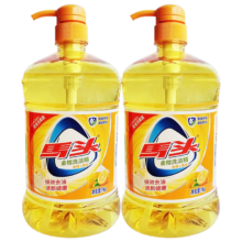 概率券、首购、plus：马头 金桔洗洁精1kg*2瓶 食品级去重油 不伤手 易漂易清 餐具果蔬适用