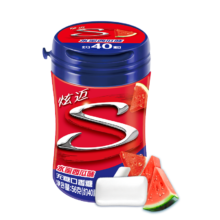 plus会员:炫迈（Stride）脆皮无糖口香糖 水蜜西瓜味 休闲零食糖果40粒56g（包装随机）