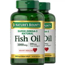NATURE'S BOUNTY 自然之宝 欧米伽3深海鱼油软胶囊中老年 100粒*2瓶