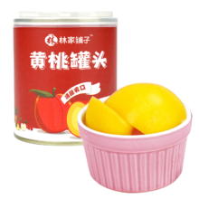 PLUS会员，需首购:林家铺子 黄桃水果罐头300g*4罐