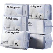bc babycare婴儿绵柔巾 干湿两用  洗脸巾 bbc加厚小熊巾 小熊巾【80抽*6包】