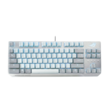 ROG玩家国度 游侠NX TKL 机械键盘 有线游戏键盘 全键无冲 RGB背光 游侠NX TKL月耀白 NX山楂红轴有线87键布局