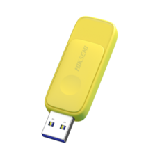 海康威视（HIKVISION）128GB USB3.1U盘星云R32黄色 伸缩接口设计 电脑车载投标高速优盘系统盘
