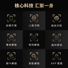 皇家金盾物联S11pro智能门锁指纹密码锁 家用入户防盗门可视猫眼摄像头电子锁 S11 Pro 【远程视频通话】
