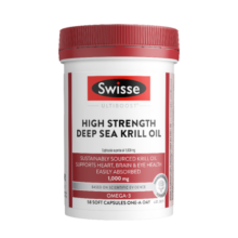 Swisse斯维诗 高浓度深海磷虾油58粒1000mg 含DHA EPA磷脂型呵护心眼脑成人中老年人海外进口产自南极