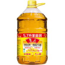 鲁花 食用油 5S 物理压榨 压榨一级 花生油5.7L（新老包装随机发放）