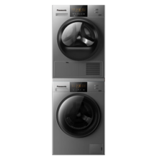 松下(Panasonic)洗烘套装热泵变频10kg滚筒洗衣机全自动+10kg烘干机干衣机除菌烘泡沫净 NH-EH10S（N1MT套装）