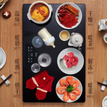 美的（Midea）饭菜保温板热菜板家用多功能恒温加热器暖菜保温桌垫暖菜板 方形保温板丨可放6盘菜