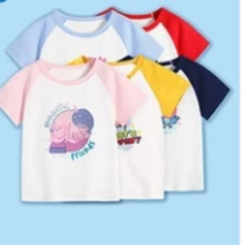 Peppa Pig 小猪佩奇 儿童纯棉T恤 任选2件