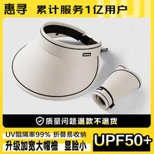 惠寻 京东自有品牌 夏季糖果色防晒帽空顶帽 户外大檐百搭遮阳帽 白色