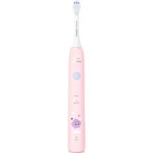 飞利浦（PHILIPS）儿童声波震动牙刷 男孩/女孩礼物 适用4-6-12岁 2种模式自带2支刷头温和清洁 粉HX2432/02